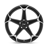Niche Arrow 20x10.5 +40 Gloss Black Brushed Accents premium Euro 5x112 wheel