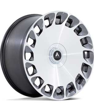 Asanti Black Abl-45 Aristocrat Gloss Platinum With Bright Machined Face