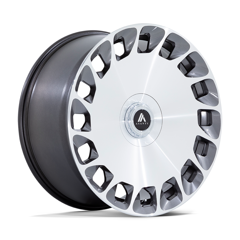 Asanti Black Abl-45 Aristocrat Gloss Platinum With Bright Machined Face