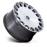Asanti Black ABL-45 24x10 +30mm Gloss Platinum with Bright Machined Spokes