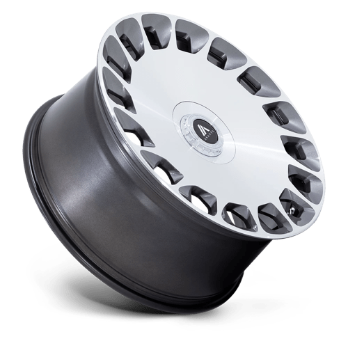 Asanti Black ABL-45 22x10.5 +38 Gloss Platinum with Bright Machined Spoke Faces