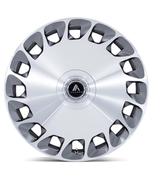 Asanti Black ABL-45 22x10.5 +38 Gloss Platinum with Bright Machined Spoke Faces