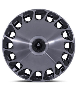 Asanti Black ABL-45 24x10 +35 Gloss Black with Machined Spoke Faces and a Double Dark Tint