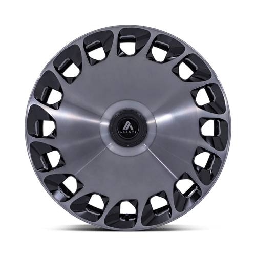 Asanti Black ABL-45 24x10 +35 Gloss Black with Machined Spoke Faces and a Double Dark Tint