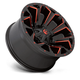 Fuel 1PC Assault 22x10 -18mm Matte Black with Red Milled Spokes (5x114.3 / 5x127)