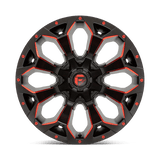 Fuel 1PC Assault 22x10 -18mm Matte Black with Red Milled Spokes (5x114.3 / 5x127)