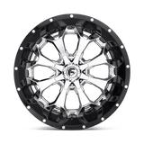 Fuel 2PC D246 ASSAULT 20x10 -18mm Chrome Plated Gloss Black Lip