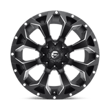 Fuel 1PC Assault 20x10 -22mm Black with Milled Spokes Lip Accents (6x135 / 6x139.7)