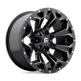 Fuel 1PC Assault 18x9 +19mm Gloss Black with Milled Spokes