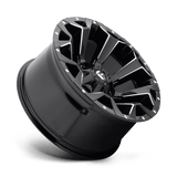 Fuel 1PC Assault 18x9 +1mm Gloss Black with Milled Spokes (5x114.3 / 5x127)