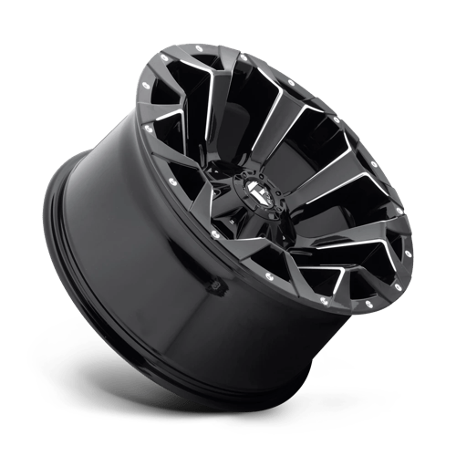 Fuel 1PC Assault 20x10 -22 Gloss Black with Milled Spoke Edges