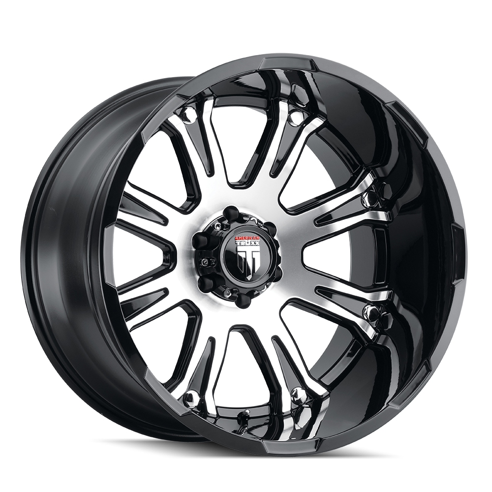 American Truxx BOMB AT154 Gloss Black Machined wheel