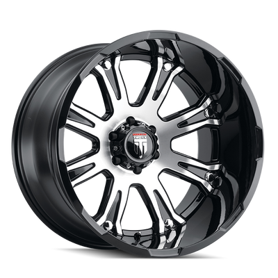 American Truxx BOMB AT154 Gloss Black Machined wheel