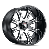 American Truxx BOMB AT154 Gloss Black Machined wheel