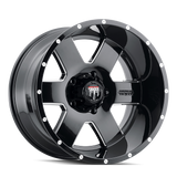 American Truxx ARMOR AT155 Gloss Black Milled wheel