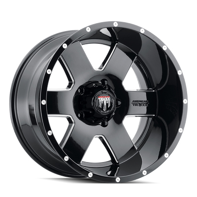 American Truxx ARMOR AT155 Gloss Black Milled wheel