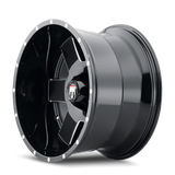 American Truxx Armor AT155 20x9 Gloss Black Milled truck wheel