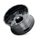 American Truxx Armor AT155 20x9 Gloss Black Milled truck wheel