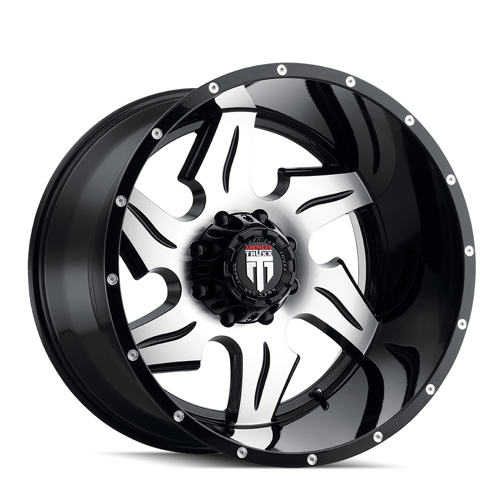 American Truxx NINJA AT163 Gloss Black Milled wheel