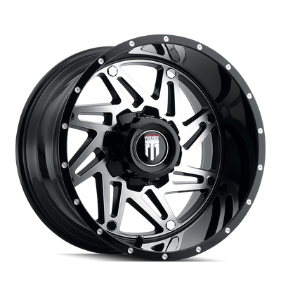 American Truxx WARRIOR AT165 Gloss Black Machined wheel