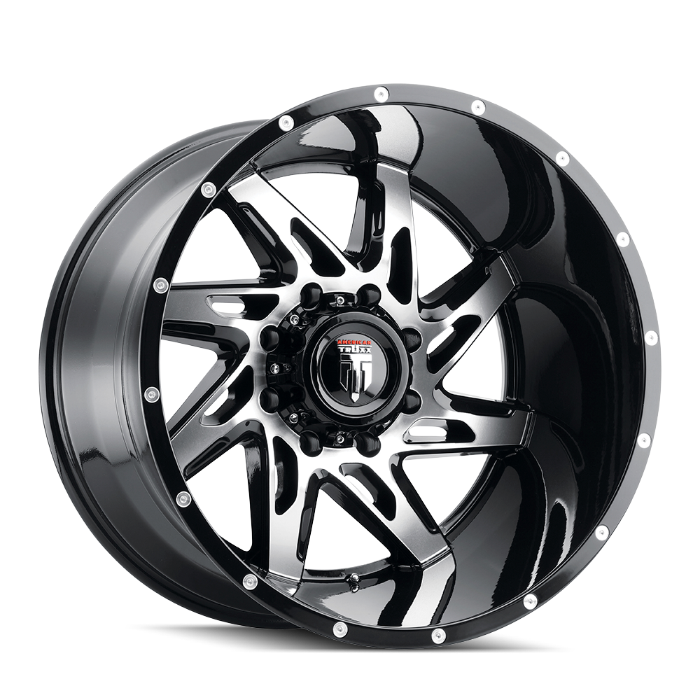 American Truxx SPYDER AT183 Gloss Black Machined wheel