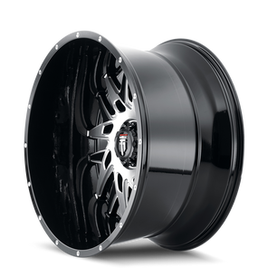 American Truxx DNA AT184 Gloss Black Machined