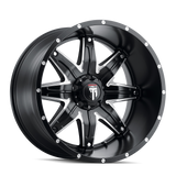 American Truxx LONESTAR AT185 Satin Black Milled wheel