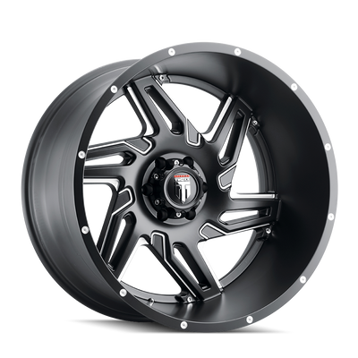 American Truxx SPURS AT186 Satin Black Milled wheel