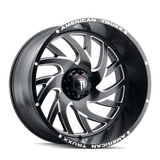 American Truxx XCLUSIVE AT1907 Satin Black Milled wheel