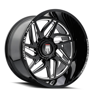 American Truxx GOLIATH AT1917 Gloss Black Milled wheel