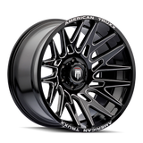 American Truxx EVOLUTION AT1919 Gloss Black Milled wheel