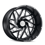 American Truxx ARIES ATF1909 Matte Black Milled wheel