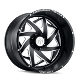 American Truxx KRONOS ATF1910 Matte Black Milled wheel
