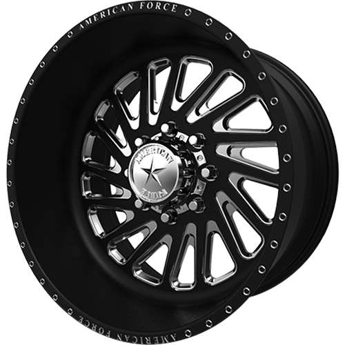 American Force Blitz SF Satin Black with Machined Spoke Windows and Accents (Special Force)
