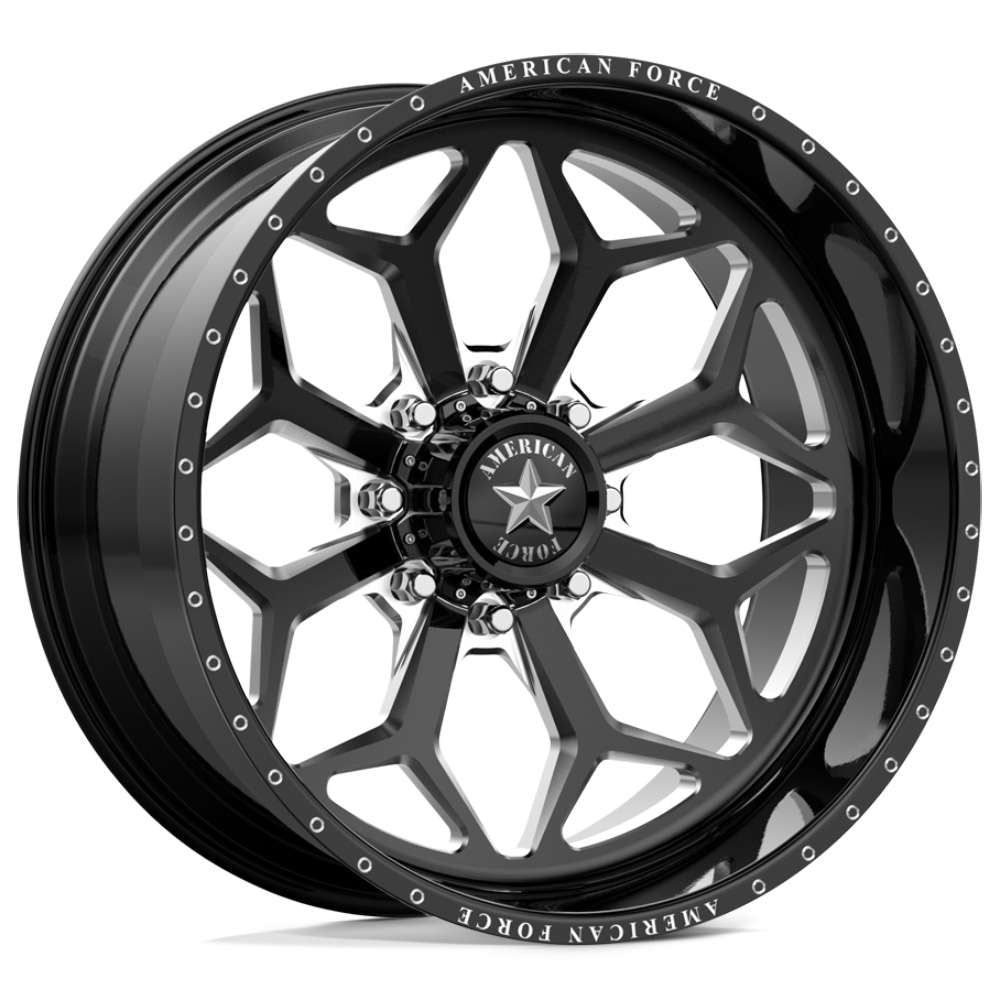 American Force Cortex CC Gloss Black with Milled Spoke Windows