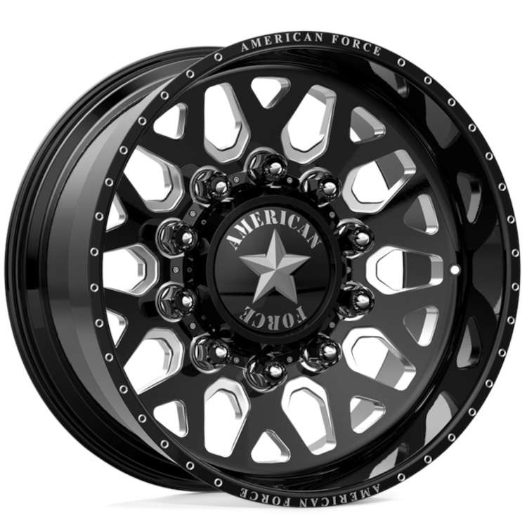 American Force Quake CCBR Black Machined wheel