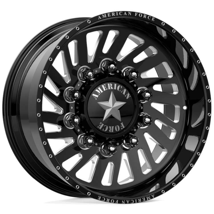American Force Thrust CCBR Black with Machined Spoke Windows and Accents (Special Force)
