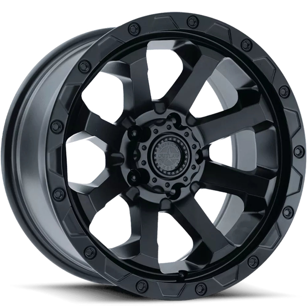American Outlaw Capone Satin Black Wheel