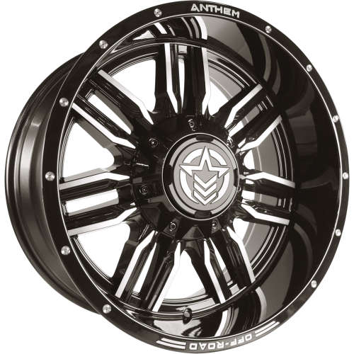 Anthem Off-Road Equalizer Gloss Black with Gray Tinted Milled Spoke Edges