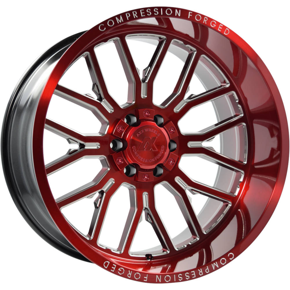 Axe Offroad AX6.2 Candy Red with Milled Spoke Accents Wheel