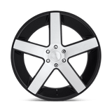 DUB 1PC Baller 22x9.5 +19mm Black with Machined Spokes
