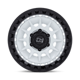 Black Rhino Barrage 17x8.5 -10mm Matte White with Matte Black Lip