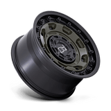 Black Rhino Atlas 17x8.5 -10mm Olive Green with Black Lip
