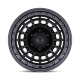 Black Rhino Sahara 17x9 -12mm Matte Black with Gunmetal Gray Lip
