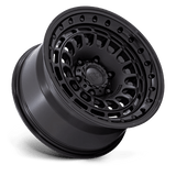 Black Rhino BR014 SAHARA 17x9 0mm Matte Black with Gloss Black Lip