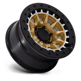 Black Rhino BR016 TUSK 17x8.5 -10mm Matte Gold with Machined Ring