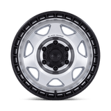 Black Rhino Voyager 17x8.5 -10mm Silver with Machined Spokes and Matte Black Lip