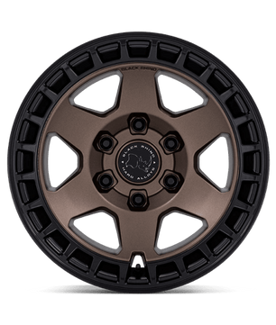 Black Rhino Hard Alloys BR022 BAHARI 17x8.5 -10 Burnt Bronze with Matte Black Lip
