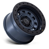 Black Rhino Hard Alloys Xplorer 17x9 +1mm Metallic Blue with Matte Black Lip