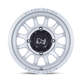Black Rhino Powersports RAPID UTV 14x7 +10mm Hyper Silver with Machined Face